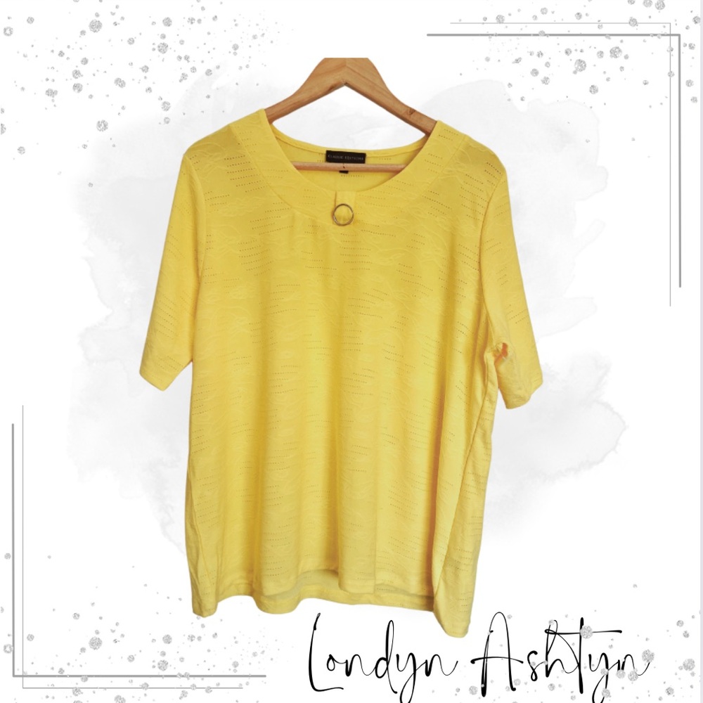 YELLOW SHORT SLEEVE LIGHTWEIGHT TOP XXL